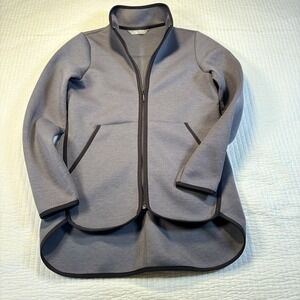 North Face Womens Small Thermal Full Zip Gray Jacket Neo 3D Hi-Low Stretch